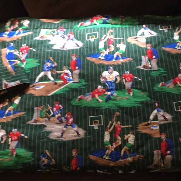 Sports Themed Quilt Handmade - Picture 1 of 4